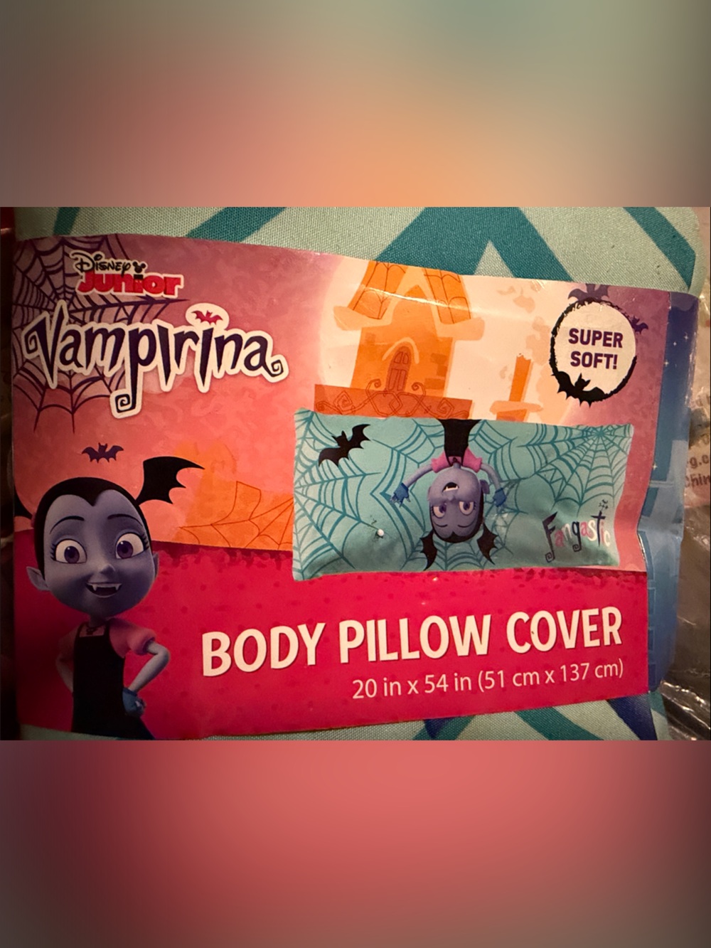 Disney Vampirina Body Pillow Cover - Pink, Teal, Purple, Black